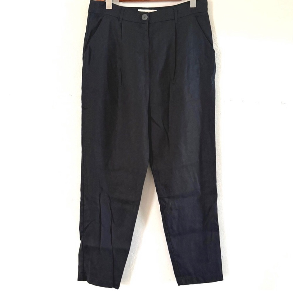Like New Mara Hoffman Black 100% Hemp Linen Pants Womens Size 12